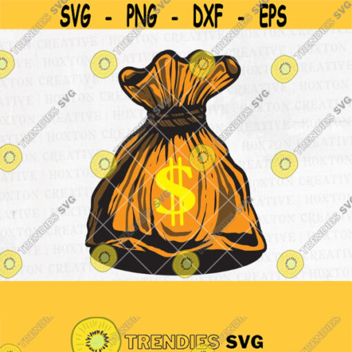 Moneybag Svg File Money Vector Moneybag Clipart Dollar Svg Money Silhouette Bag of Money Svg Cutting FilesDesign 562