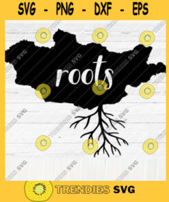 Mongolia Roots SVG File Home Native Map Vector SVG Design for Cutting Machine Cut Files for Cricut Silhouette Png Pdf Eps Dxf SVG