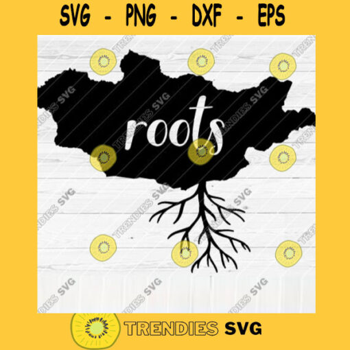 Mongolia Roots SVG File Home Native Map Vector SVG Design for Cutting Machine Cut Files for Cricut Silhouette Png Pdf Eps Dxf SVG