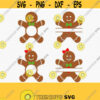 Monogram Gingerbread Cookies Gingerman Svg Gingerbread boy girl Christmas SVG CriCut Files svg jpg png dxf Silhouette cameo Design 275