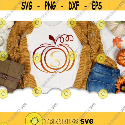 Monogram Pumpkin SVG Pumpkin SVG Thanksgiving Svg Harvest Svg Fall Svg Personalized Svg Silhouette Files Svg Files For Cricut Design 10345 .jpg