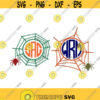 Monogram Spider Web Halloween Cuttable Design SVG PNG DXF eps Designs Cameo File Silhouette Design 1208
