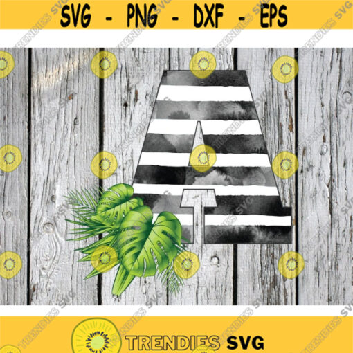 Monogram png Digital Download A png Tropical PNG Monstera png file plants png Stripe png Alphabet png Letter A sublimation Design 640 .jpg