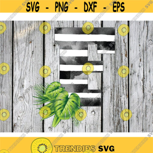 Monogram png Digital Download F png Tropical PNG Monstera png file plants png Stripe png Alphabet png Letter F sublimation Design 635 .jpg