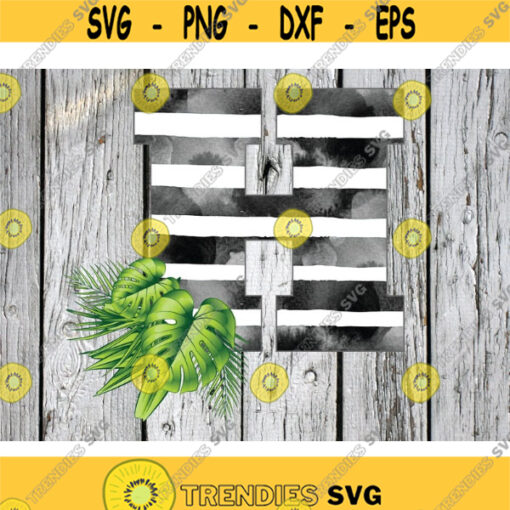 Monogram png Digital Download H png Tropical PNG Monstera png file plants png Stripe png Alphabet png Letter H sublimation Design 633 .jpg