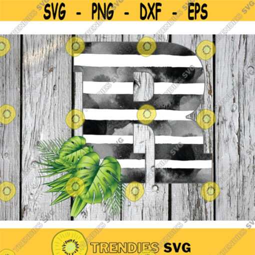 Monogram png Digital Download R png Tropical PNG Monstera png file plants png Stripe png Alphabet png Letter R sublimation Design 613 .jpg