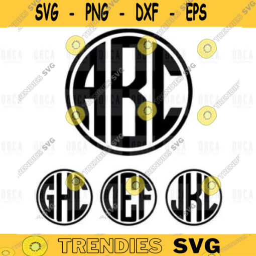 Monogram svg Circle Monogram Alphabet A ZRING svg digital download 5