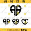 Monogram svg Heart Monogram Alphabet A ZRING svg digital download 290