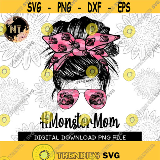 Monster Mom PNG Digital download4x4 Off Road Monster Truck MOMLIFE Messy Bun Mom PNG Image File For Sublimation or Print Design 161