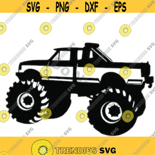 Monster Truck SVG Files Vector Images Silhouette Truck Clipart Cutting Files SVG Image For Cricut Stencil vinyl files Eps Png Dxf Design 396