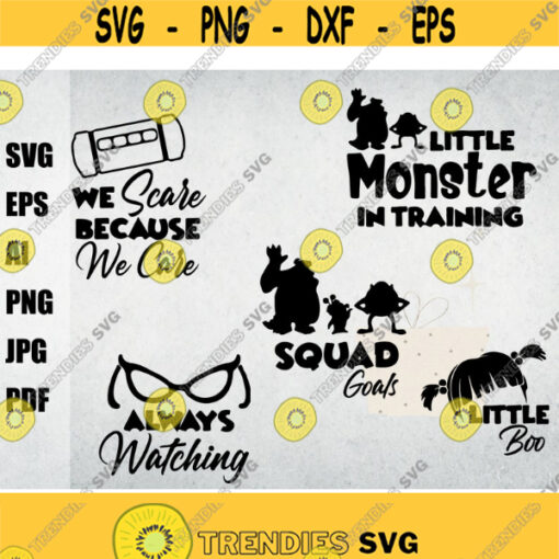 Monsters Inc svg mike wazowski svg sully svgfor cricutcut files silhouette Cricut instant download files digital Layered SVG Design 14