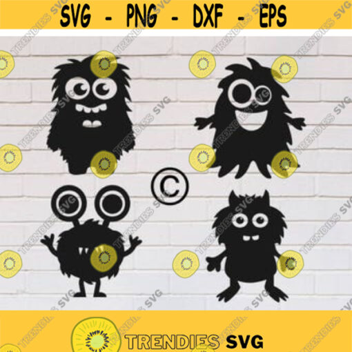 Monsters baby files svg for cricut for print Monster face svg Birthday Boy svg Kids svg Monsters silhouette SVG DXF eps png pdf Design 54