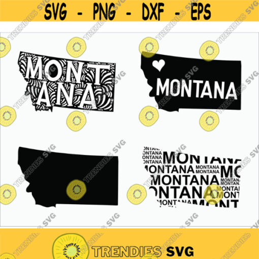 Montana 4 designs SVG Dxf Png Eps Cricut explore printable silhouette INSTANT DOWNLOAD vector files for cutting machines Design 645
