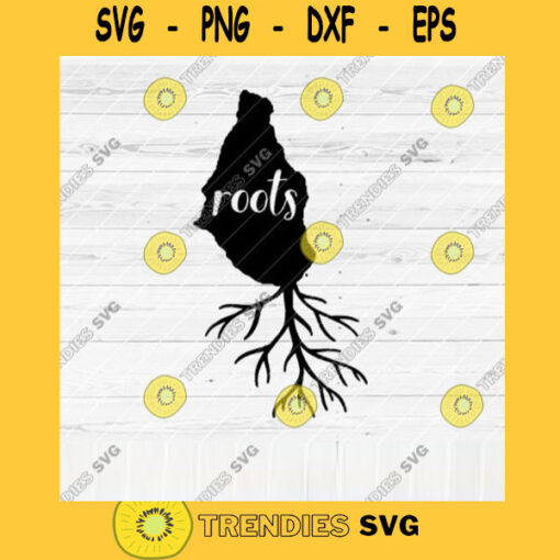 Montserrat Roots SVG File Home Native Map Vector SVG Design for Cutting Machine Cut Files for Cricut Silhouette Png Pdf Eps Dxf SVG
