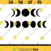 Moon Phases Svg Bundle PNG PDF Cricut Silhouette Cricut svg Silhouette svg Digital Download Moon Svg Design 2013