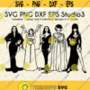 Morticia Addams Lily Munster Vampira Bride of Frankenstein Elvira Files Horror Goth Queens SVG Digital Download svg dxf eps studio3Design 5.jpg