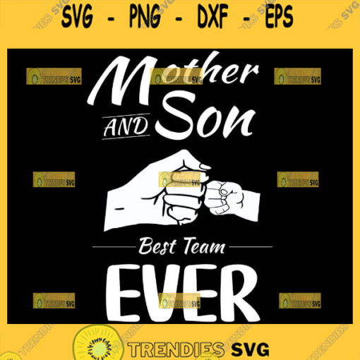 Mother And Son Best Team Ever Svg Mom Son Squad Svg 1