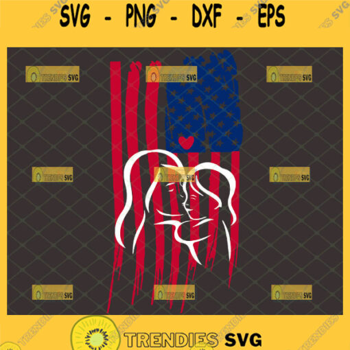 Mother Child Distressed Us Flag Svg Patriotic Svg Vertical Distressed American Flag Svg MotherS Day Svg 1