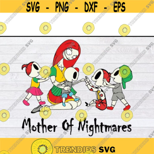 Mother Of Nightmares Sally with 2 Girls and 2 boys svg Halloween svg Christmas svg files for cricutDesign 333 .jpg