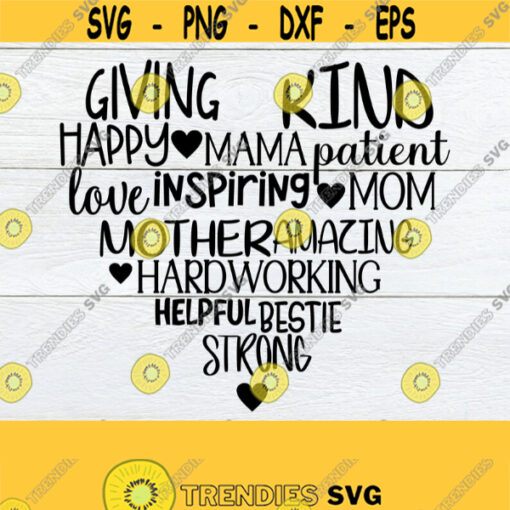 Mothers Day svg Mom svg Cute Mothers Day Words of Affirmation For Mom Mothers Day Cut File SVG Digital Download Printable Image Design 1412
