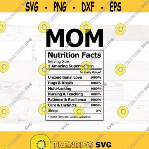 Mothers Day svg mom svg png mom nutrition svg mom nutrition facts svg momlife svg mom svg file cricuit silhouette Design 295