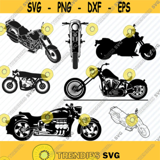Motorcycle Bundle SVG Files for Cricut Vector Images Silhouette Chopper bike Clipart Street bike SVG clip art clipart Eps Png Dxf Design 89
