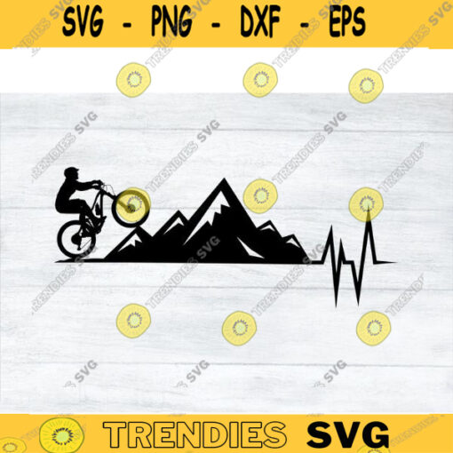 Mountain Bike SVG Mountain Heartbeat MTB svg bike svg mountain svg Pngdxf Design 60 copy