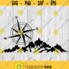 Mountain Compass svg png ai eps dxf DIGITAL FILES for Cricut CNC and other cut or print projects Design 194