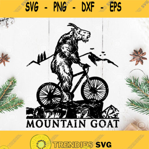 Mountain Goat Svg Funny Goat Bike Svg Goat Cycling Mountain Svg
