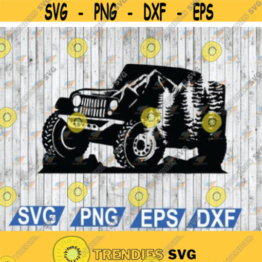 Mountain Jeep SVG svg png eps dxf digital file Design 6