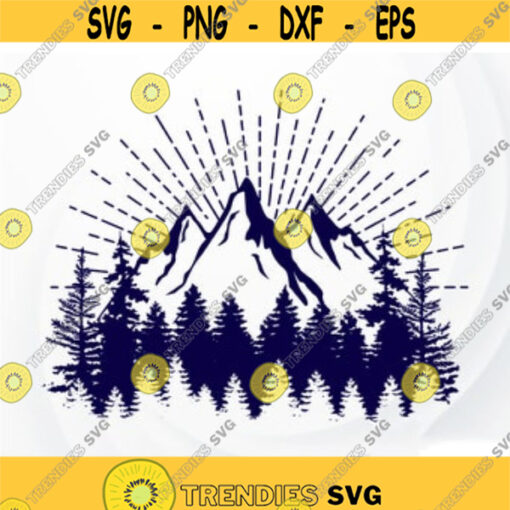 Mountain SVG Adwenture SVG Landscape svg Nature svg Mountain SVG vector file for Cricute and Silhouette digital dowload Design 70.jpg