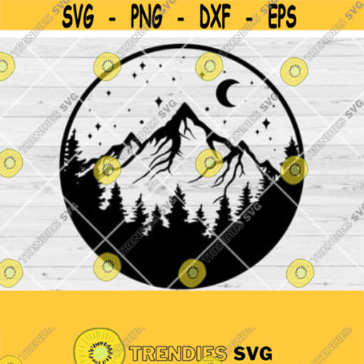 Mountain SVG File Forest svg Forest Clipart svg Mountain svg Mountain and Forest Forest Cricut Mountain Cricut Mountain and Trees