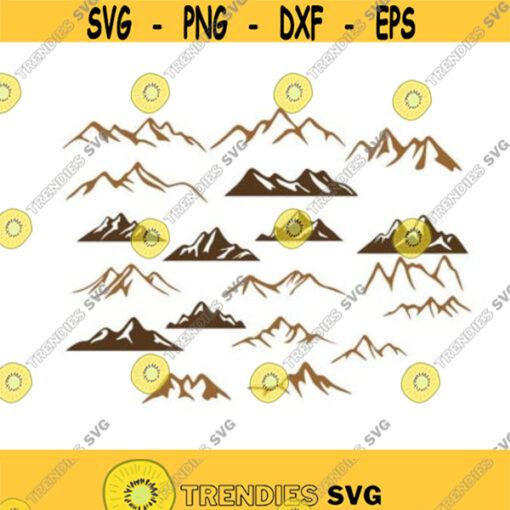 Mountain Skyline Cuttable Design SVG PNG DXF eps Designs Cameo File Silhouette Design 38