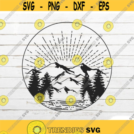 Mountains SVG Landscape PNG for Tumbler Nature svg file for Cricut Mountain Silhouette Holidays in the mountains Clipart Country SVG Design 102.jpg