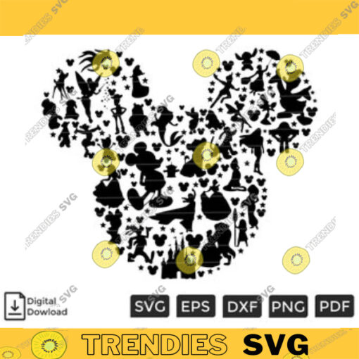 Mouse Head SVG PNG Custom File Printable File for Cricut Silhouette