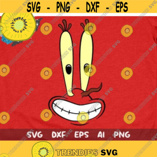 Mr Krab Face Svg Mister Crab Cut File SpongeBob Square Pants Svg Spongebob Mr Krab Svg dxf pngeps Design 61 .jpg