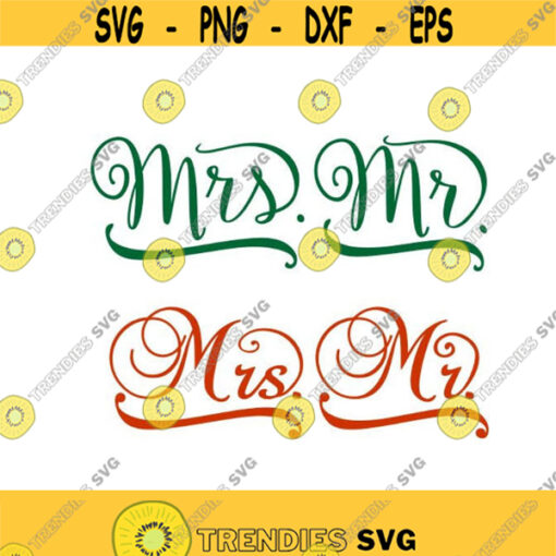 Mr and Mrs wedding Monogram Cuttable Design SVG PNG DXF eps Designs Cameo File Silhouette Design 1420