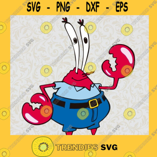 Mr. Krabs Spongebob SVG Disney Cartoon Characters Digital Files Cut Files For Cricut Instant Download Vector Download Print Files