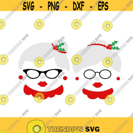 Mrs Claus santa Christmas Cuttable Design SVG PNG DXF eps Designs Cameo File Silhouette Design 1879
