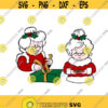 Mrs. Santa Claus Christmas Cuttable Design SVG PNG DXF eps Designs Cameo File Silhouette Design 1043
