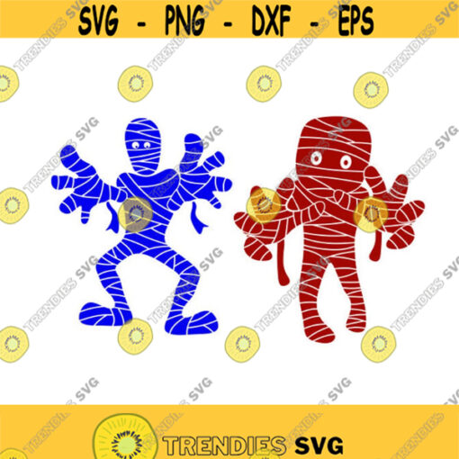 Mummy Monster Halloween Cuttable SVG PNG DXF eps Designs Cameo File Silhouette Design 1357
