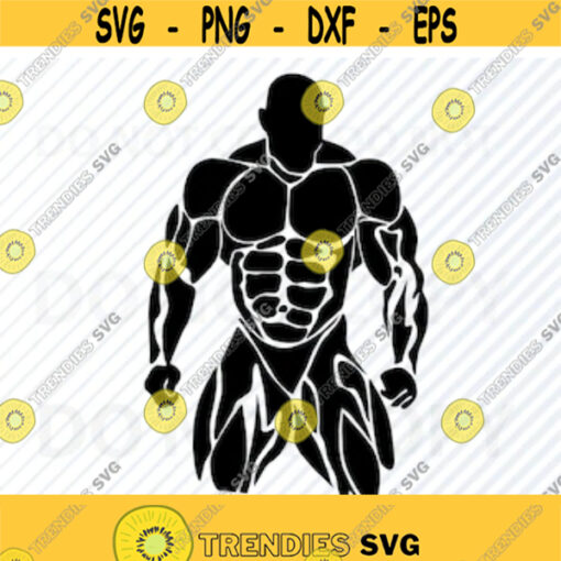 Muscle SVG Files for Cricut Vector Images Silhouette Clip Art Body Building SVG Files Eps Muscle Png dxf workout svg work out clipart Design 25