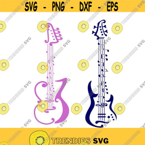 Music Guitar Design SVG PNG DXF eps Designs Cameo File Silhouette Design 214