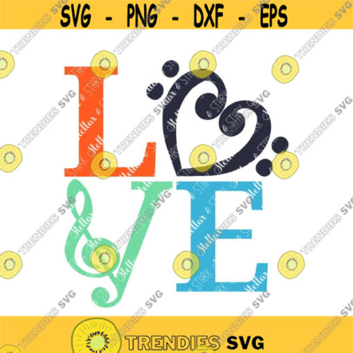 Music Love SVG Music SVG Love Svg Music Love Cut File Music Love Cutting File Png Jpg Eps Dxf Treble Bass Clef LOVE Design 148 .jpg
