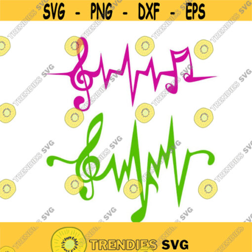 Music Note Wave Musical Cuttable SVG PNG DXF eps Designs Cameo File Silhouette Design 1066