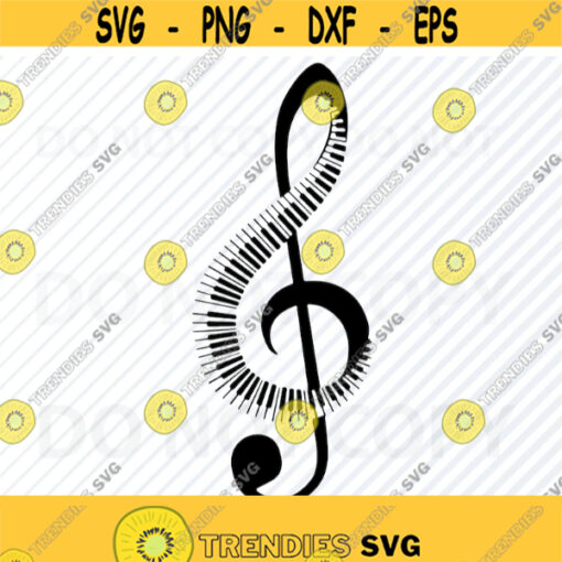 Music Notes SVG Files For Cricut Silhouette Clipart Treble clef SVG Image Musical notes SVG Eps Music note Png Dxf Cnc Files Piano key Design 101