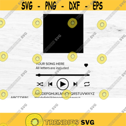 Music Player svg Custom Song Acrylic Art svg Acrylic Art Glass Song Art Track Display Song Art svg files for cricut DXF PNG JPG