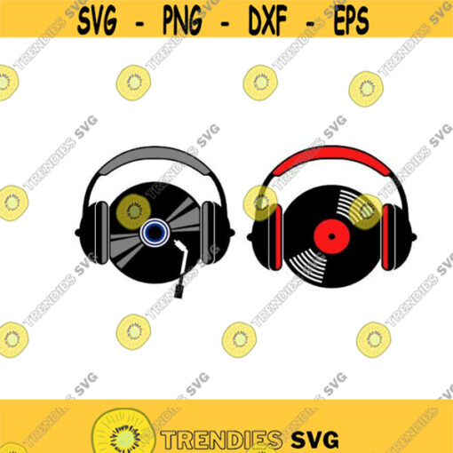 Music Record player Dj Cuttable Design SVG PNG DXF eps Designs Cameo File Silhouette Design 355