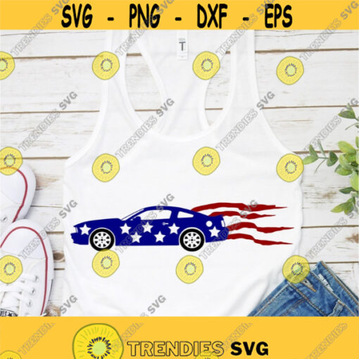 Mustang svg American flag svg 4th of july svg patriotic svg memorial day svg flag svg iron on clipart SVG DXF eps png Design 431