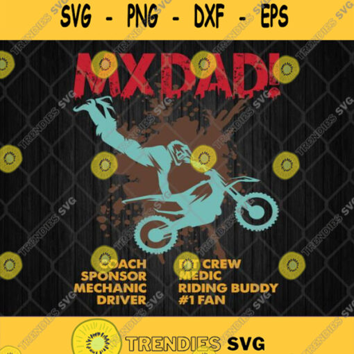 Mx Dad Coach Sponsor Mechanic Svg Motocross Svg